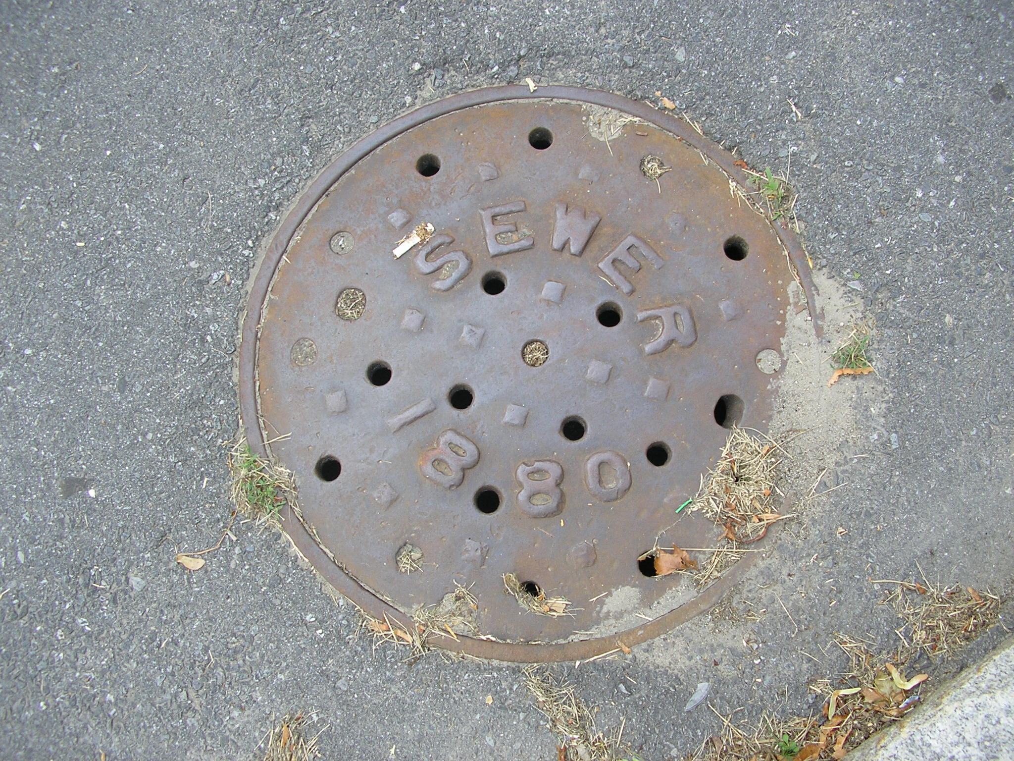 sewer cover from Tampa with a boat on
              it